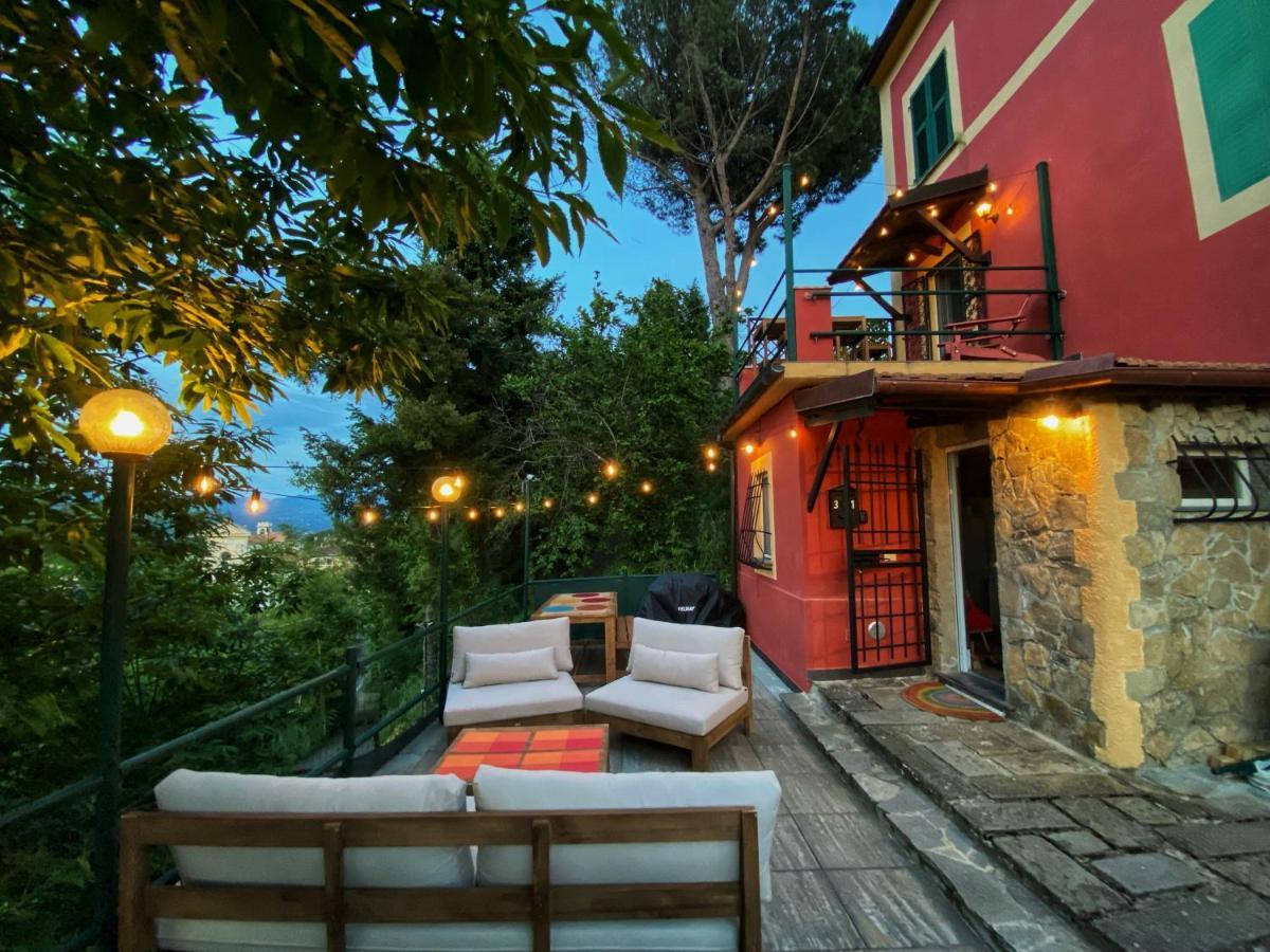 La Casa Rossa Arcola Con Vista Villa Exterior foto