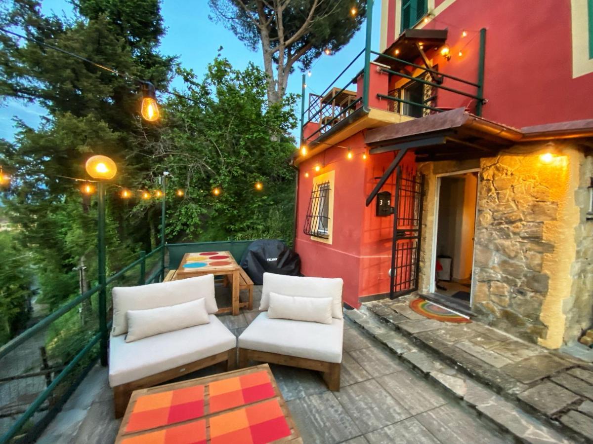 La Casa Rossa Arcola Con Vista Villa Exterior foto